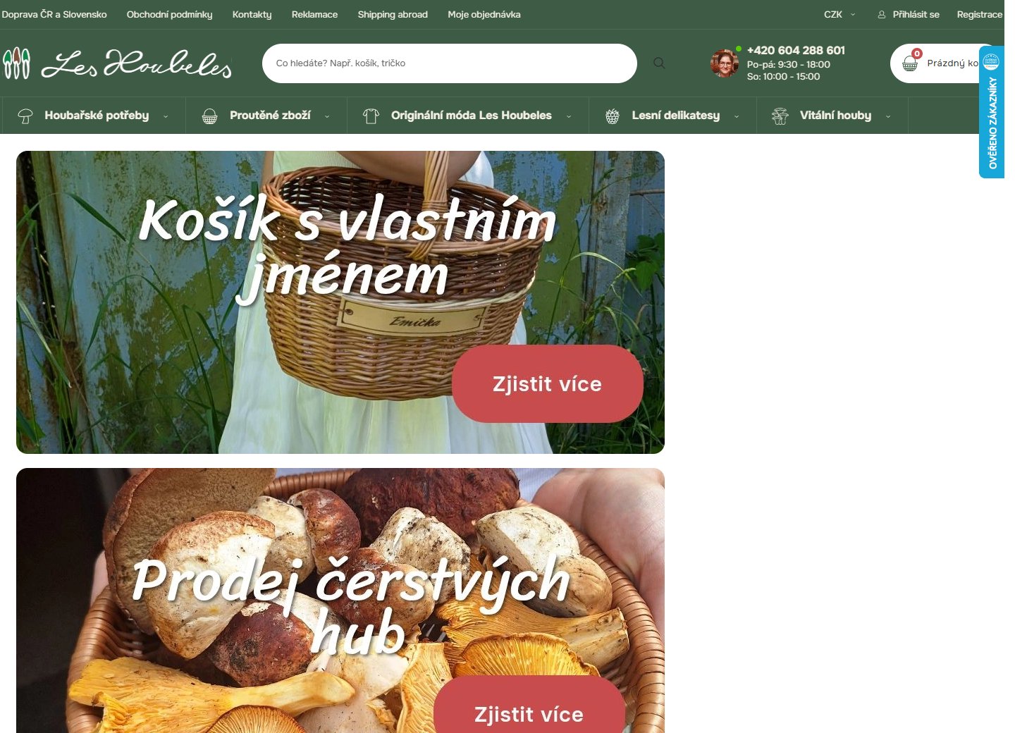 Náhled e-shopu Les Houbeles