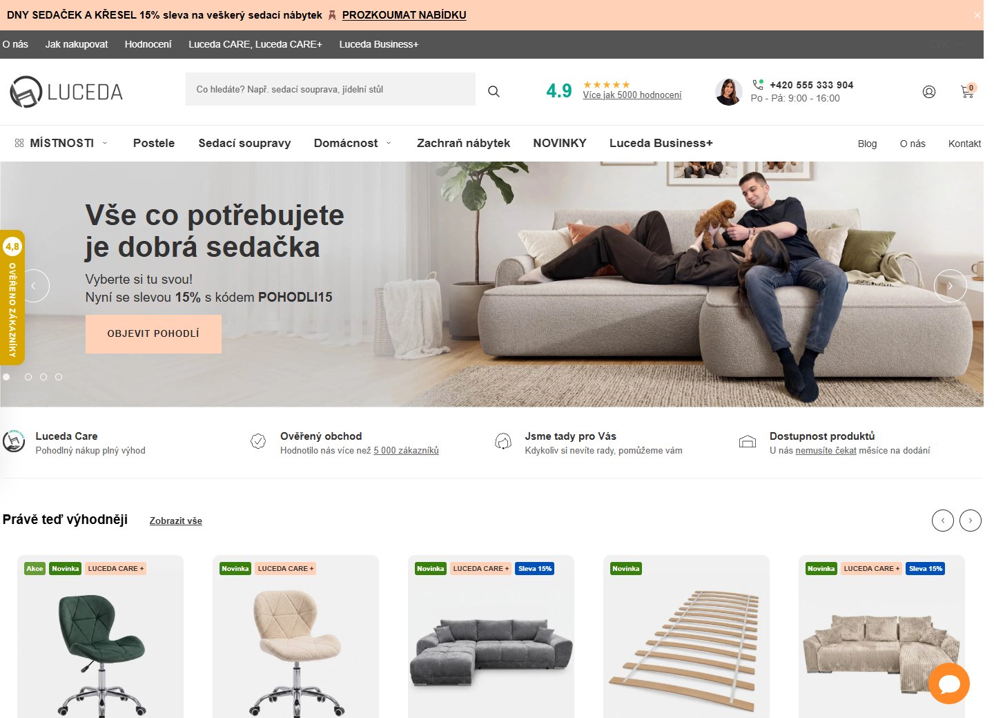 Náhled e-shopu Luceda