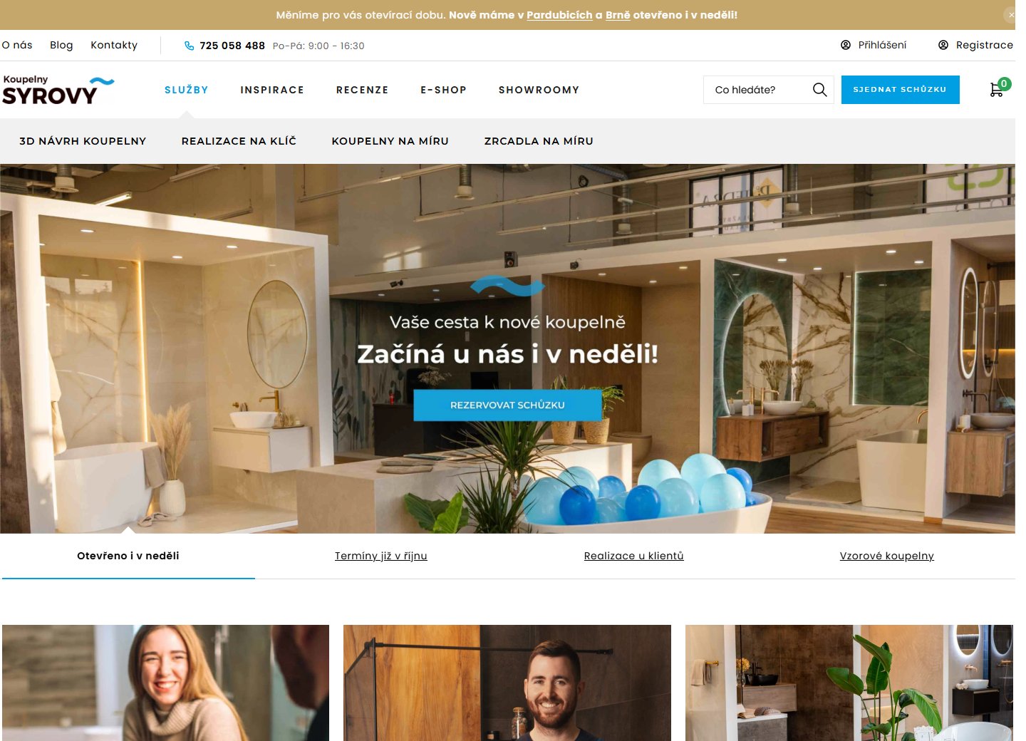 Náhled realizace e-shopu Koupelny Syrový